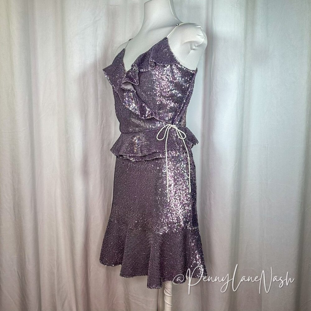 Rebecca Minkoff Sequined  Ruffled Tank & Skirt Set - Picture 2 of 15